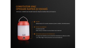 FENIX CL23 - Lanternă camping - 300 Lumeni - 20 metri - Roșu